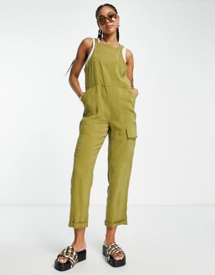 Topshop 2024 khaki jumpsuit