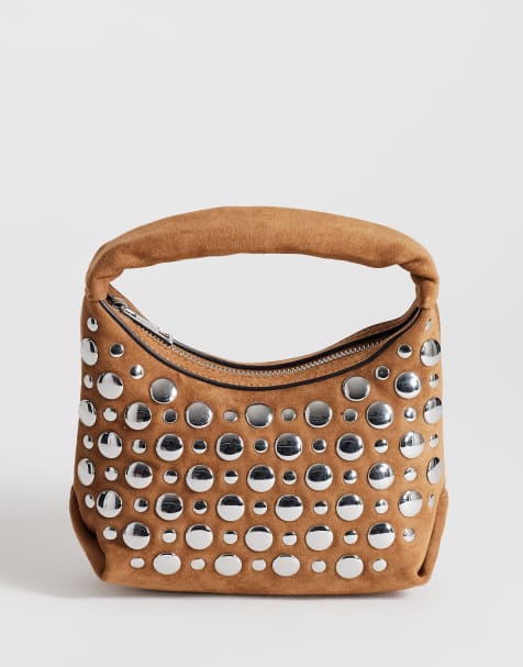 Topshop - Juno - Petit sac à main clouté - Fauve - view 1
