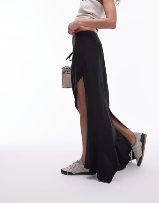 Topshop - Jupe asymétrique avec ourlet en pointe - Noir, 5 de 5