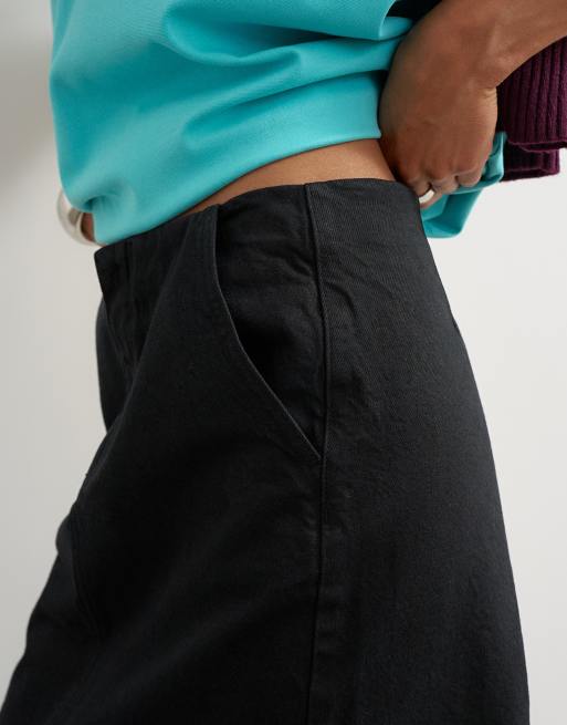 Topshop jupe crayon en jean taille basse années 90 délavée noir, 3 de 5