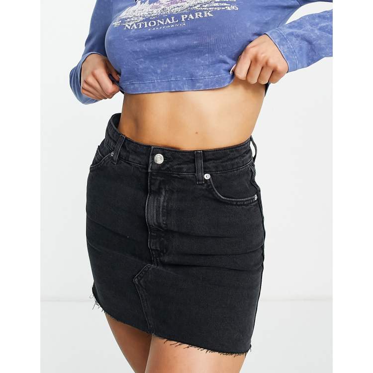 Jupe en jean taille haute noir cheap
