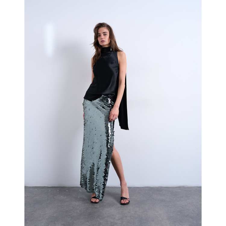 Jupe Moulante Topshop Motif - Taille UK 8, Portée Une Fois, Parfait état !