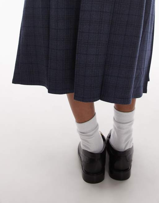 Topshop - Jupe mi-longue à carreaux et plis creux, 5 de 5