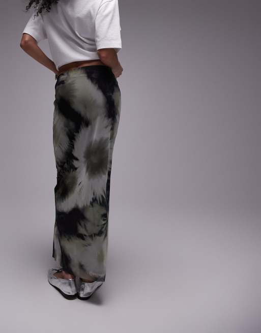 Jupes midi à imprimé floral pour femme, style décontracté