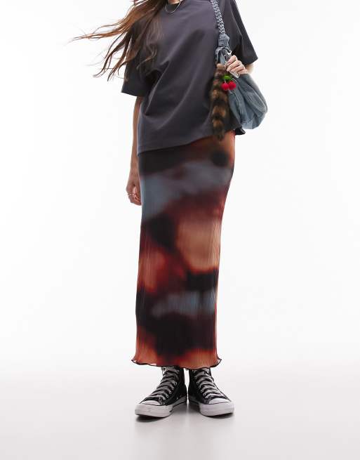 Jupe longue hot sale plissée multicolore