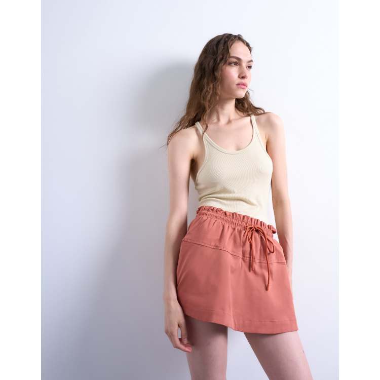 Short Jupe (skort) Femme TOPSHOP Taille 10 - Multicolore, Polyester - Occasion Très Bon état