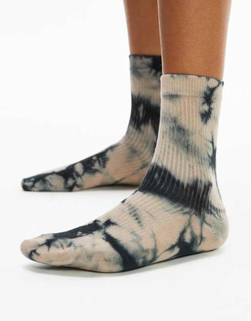 Topshop - Kamelbrune sokker med tie-dye 