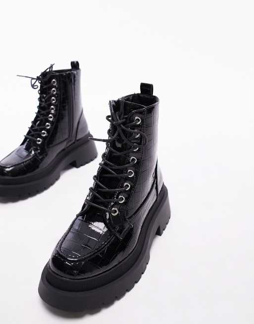 Topshop brooklyn crocodile effect 2024 boots