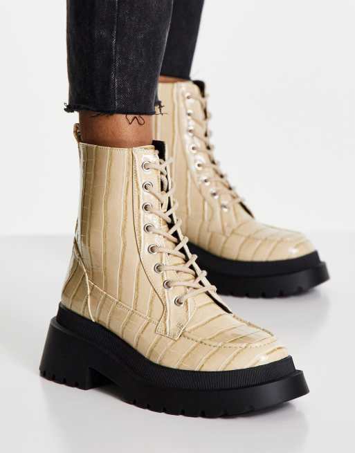 Topshop white boots sale