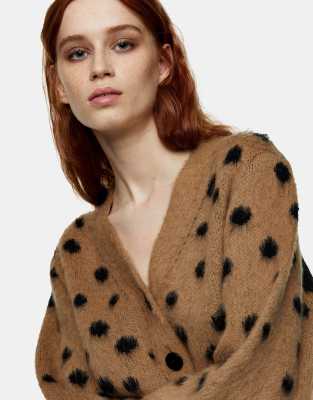 topshop leopard cardigan