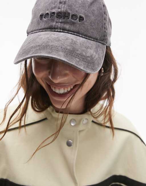 Topshop - Kasket i forvasket sort
