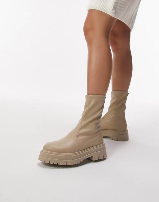 Topshop beige sale boots