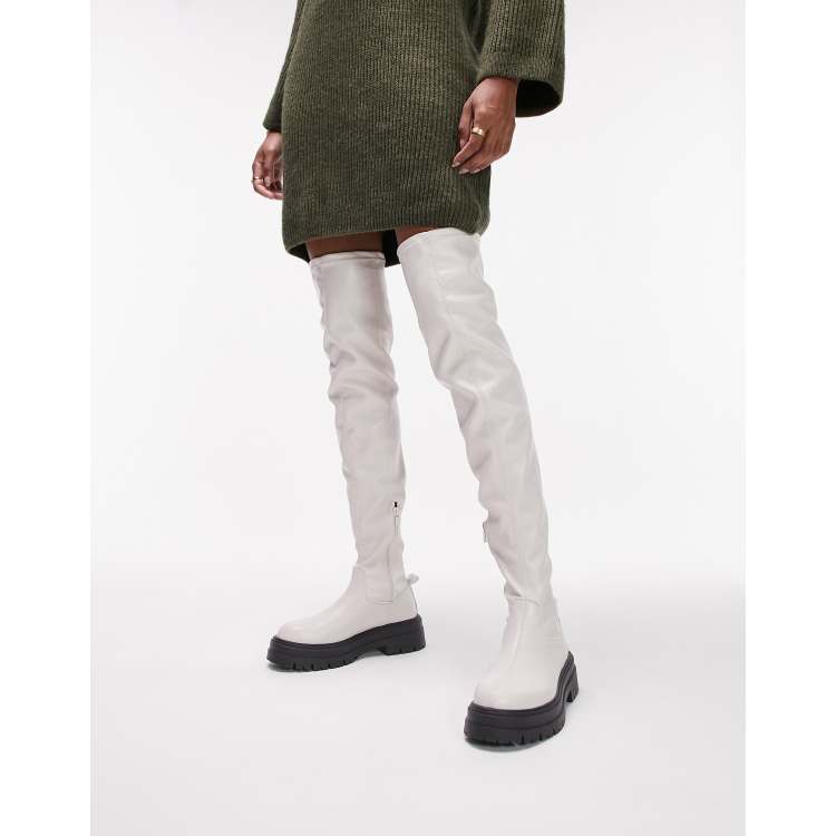 Topshop bass chain 2024 over the knee boots