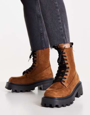 suede chunky boots