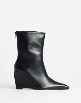 Topshop Kendrick sculpted wedge ankle boot in black