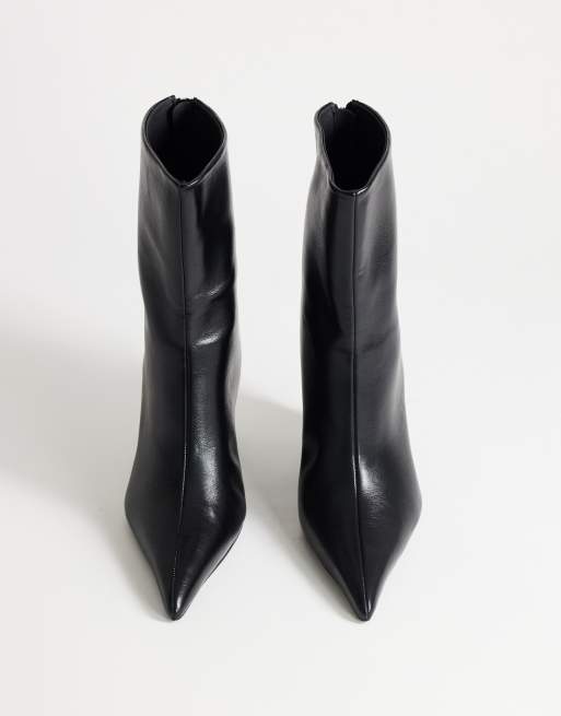 Topshop Kendrick sculpted wedge ankle boot in black, 3 of 4