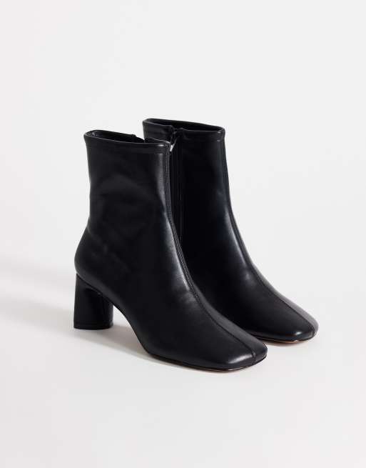 Topshop Kenna bottines à talon carré noires, 2 de 4