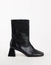 Topshop Kenton block heel ankle boot in black