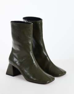 Kenton block heel ankle boot in khaki