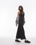 [Topshop] Topshop key hole bust midi dress in floral print-Multi 4 multi