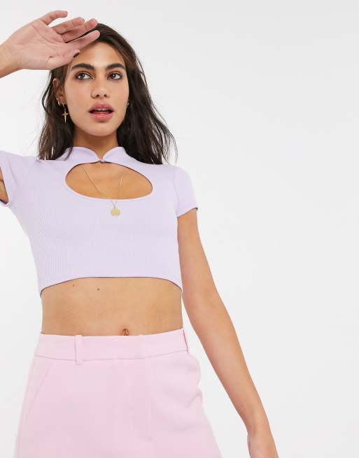 Keyhole cheap crop top