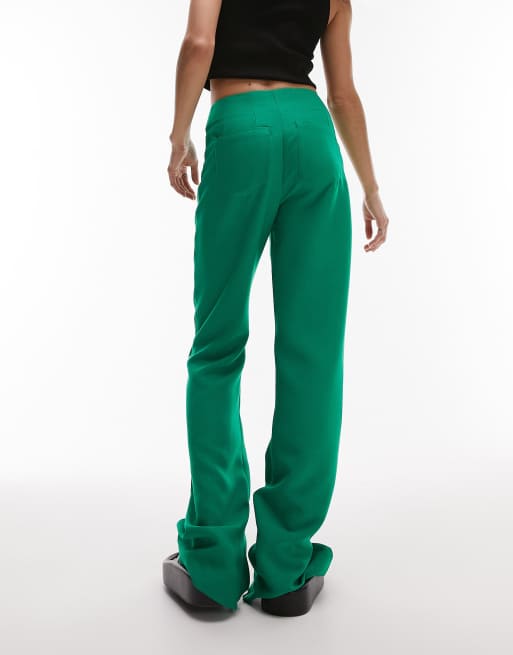 FULL TILT Printed Fit N Flare Pants - GREEN COMBO