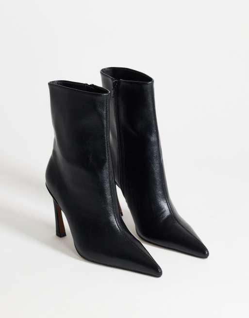 Topshop Kimora bottines à bout pointu à talon noires, 2 de 4