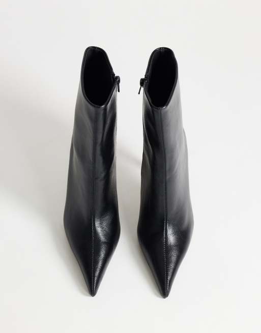 Topshop Kimora spitze Stiefelette mit Absatz in Schwarz, 3 von 4