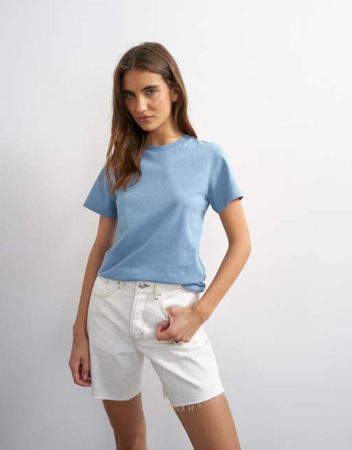 Topshop - Klassiek T-shirt in blauw, 2 van 4