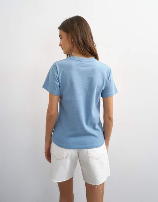 Topshop - Klassiek T-shirt in blauw, 3 van 4