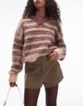 [Topshop] Topshop knicker style cord mini shorts in camel-Neutral 10 camel