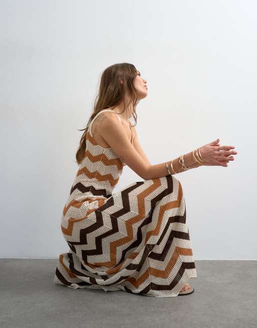 knee length dresses for ladies Chevron Midi Dress by Missoni main image 0