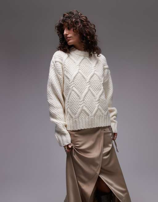 Topshop white sweater online