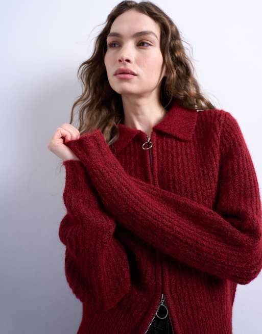 トップス Compact Logo Knit Cardigan red MAYORAL RED OPENWORK KNIT CARDIGAN – Buttercup Baby Co.