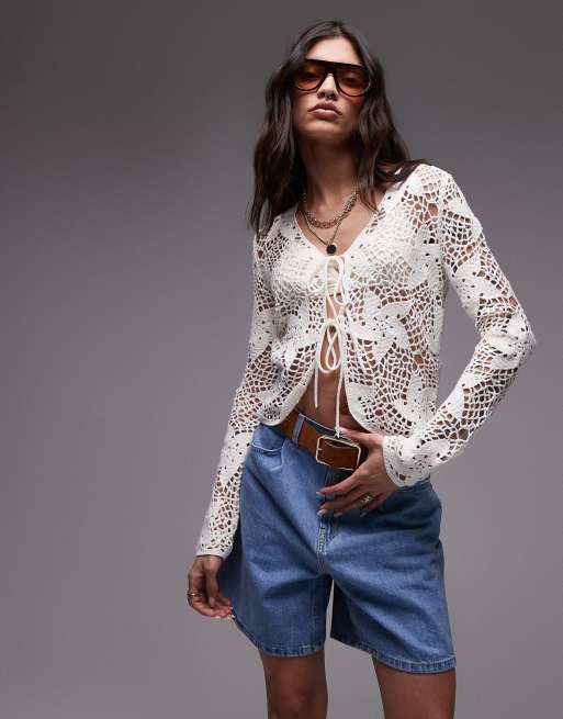トップス eaphi fringe crochet knit bustier ivory eaphi fringe crochet knit bustier ivory - トップス新品 通販