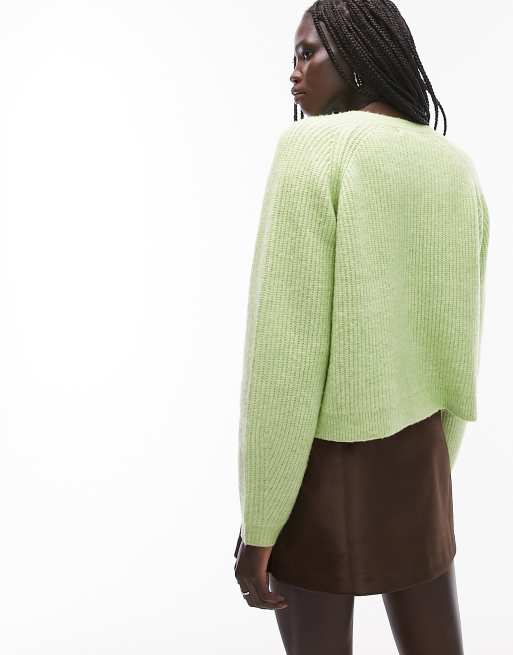 Topshop green deals cardigan
