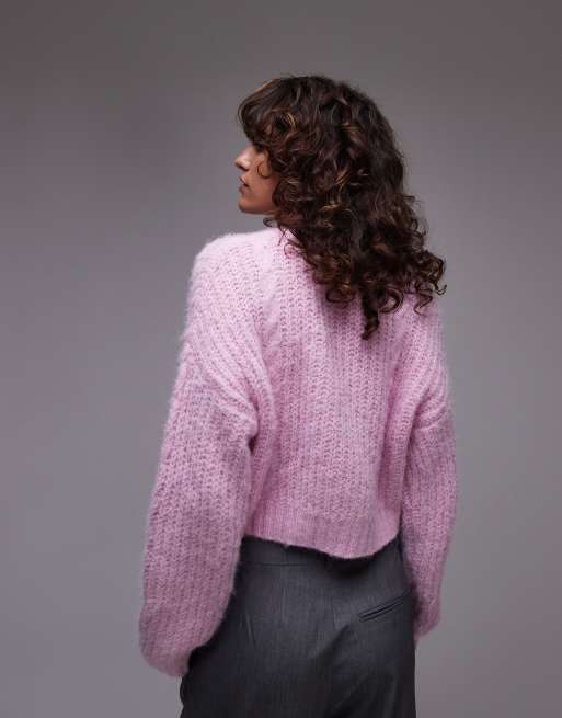 トップス (Rose)Heve bubbly 2way cable cardigan トップス (Rose)Heve bubbly 2way cable cardigan Dusty Rose