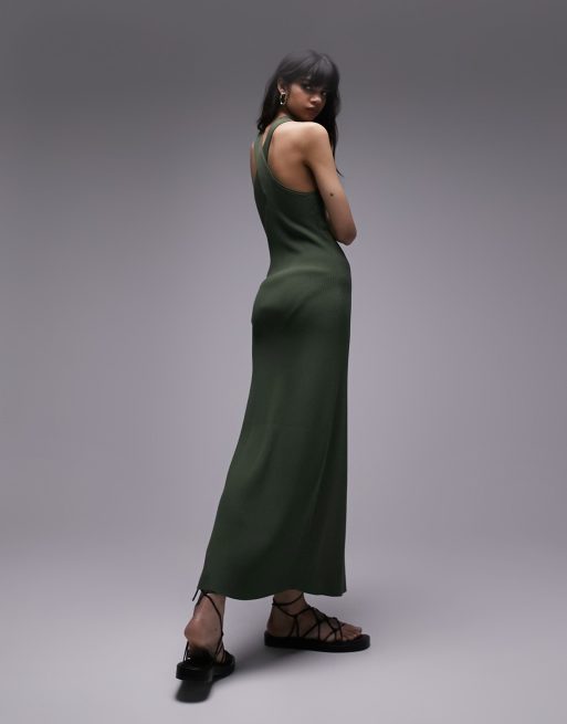 Topshop olive 2024 green dress