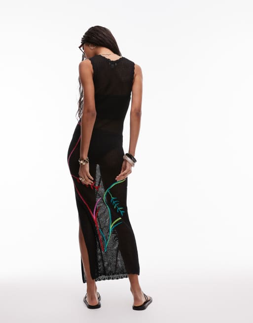 topshop black embroidered dress Topshop Clothing, Shoes & Accessories