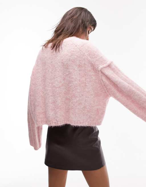 Topshop pink 2025 fluffy jumper