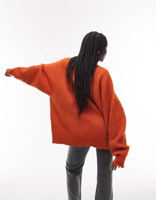 Topshop zebra funnel jumper hotsell