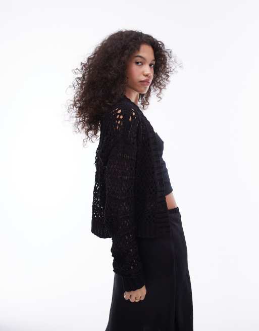 トップス Acka mix knit cardigan Zafina Fringe Waist Tie Cardigan – VICI