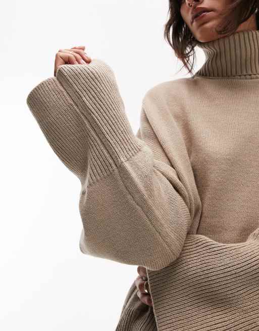 Mink Roll Neck Longline Jumper