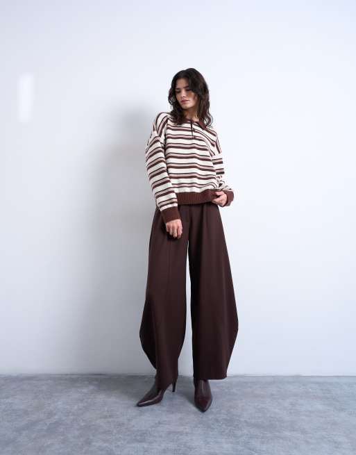 Topshop knit polo shirt in burgundy , 2 of 4
