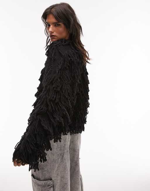 Long shaggy outlet sweater