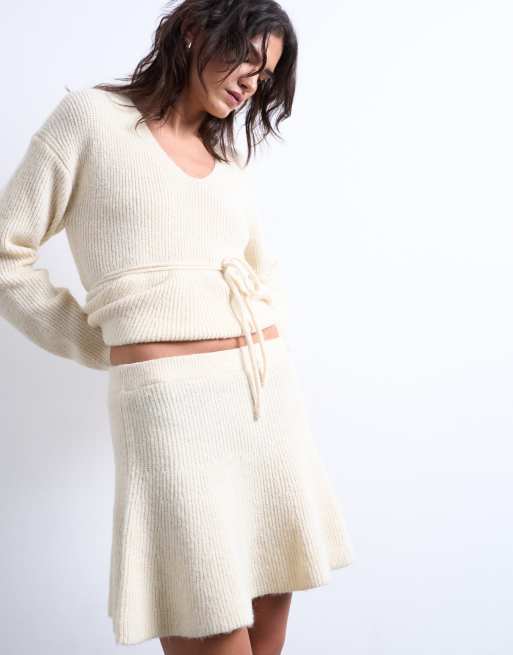 Topshop knit skirt in ivory - part of a set, 2 of 5