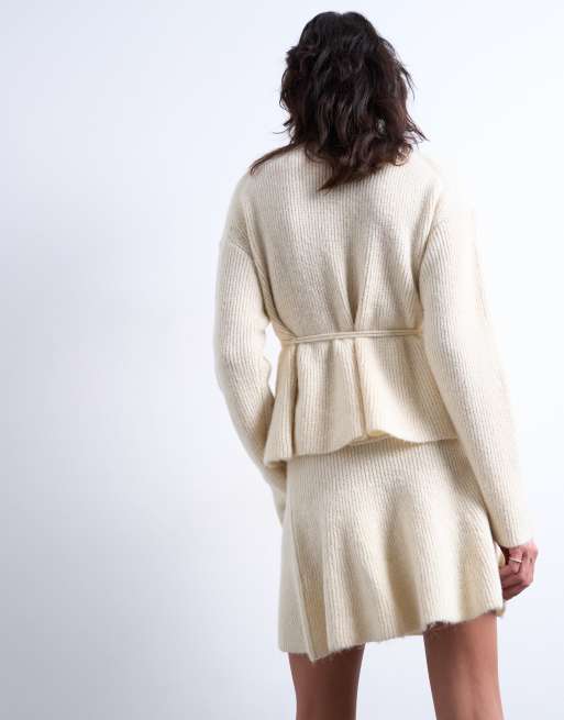 Topshop knit skirt in ivory - part of a set, 4 of 5