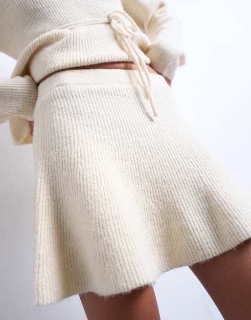 Topshop knit skirt in ivory - part of a set, 5 of 5