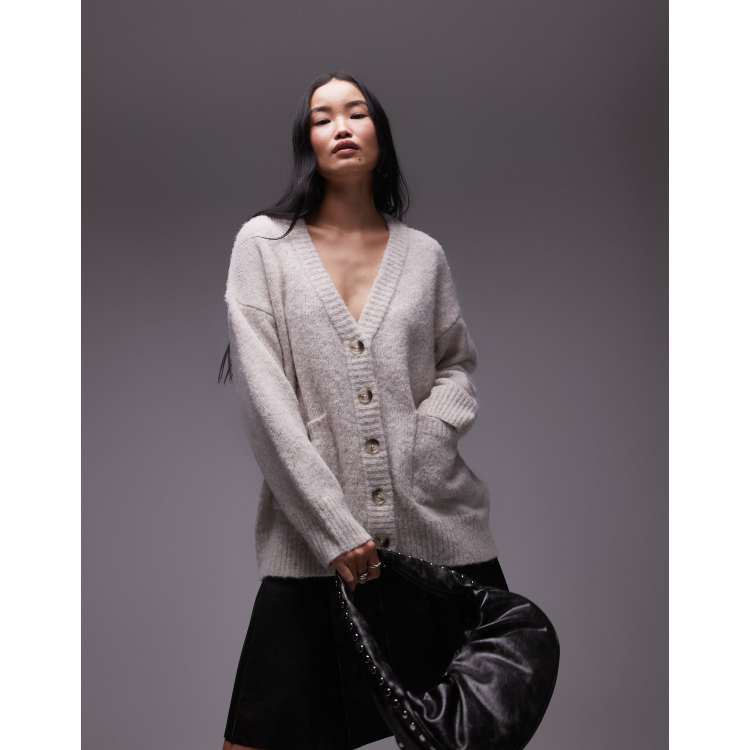 Oversized cardigan with pockets deals