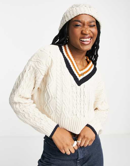 Topshop cable 2025 knit jumper